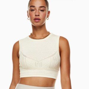 Aritzia BRAND NEW Detailed Pointelle Sweater Tank (Espace - Cream)